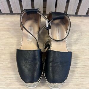 See by Chloe Black Leather Espadrille Sandals